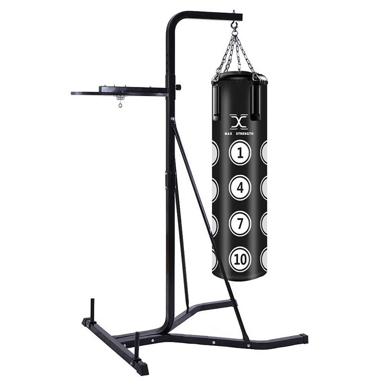 吊式拳击沙袋架子立式家用沙包成人散打梨球架免打孔健身训练器材黑色