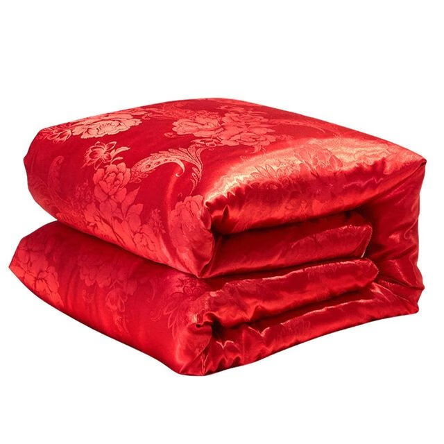 四季结婚被子喜被陪嫁新婚庆大红色子母被双人空调春牡丹花浪漫粉春秋