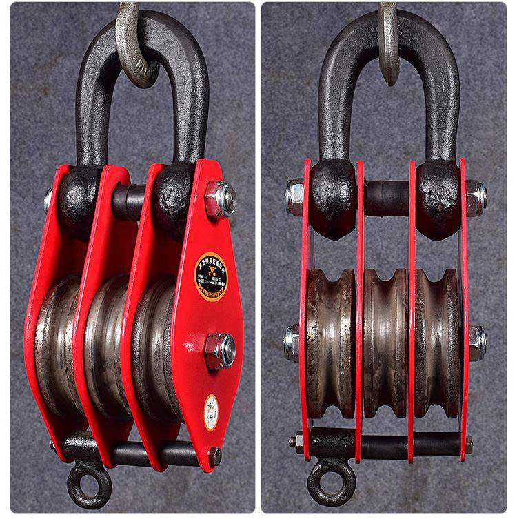 滑轮组提升器滑轮组件重物提升器省力高空上升器吊钩大全动组轮轴套装