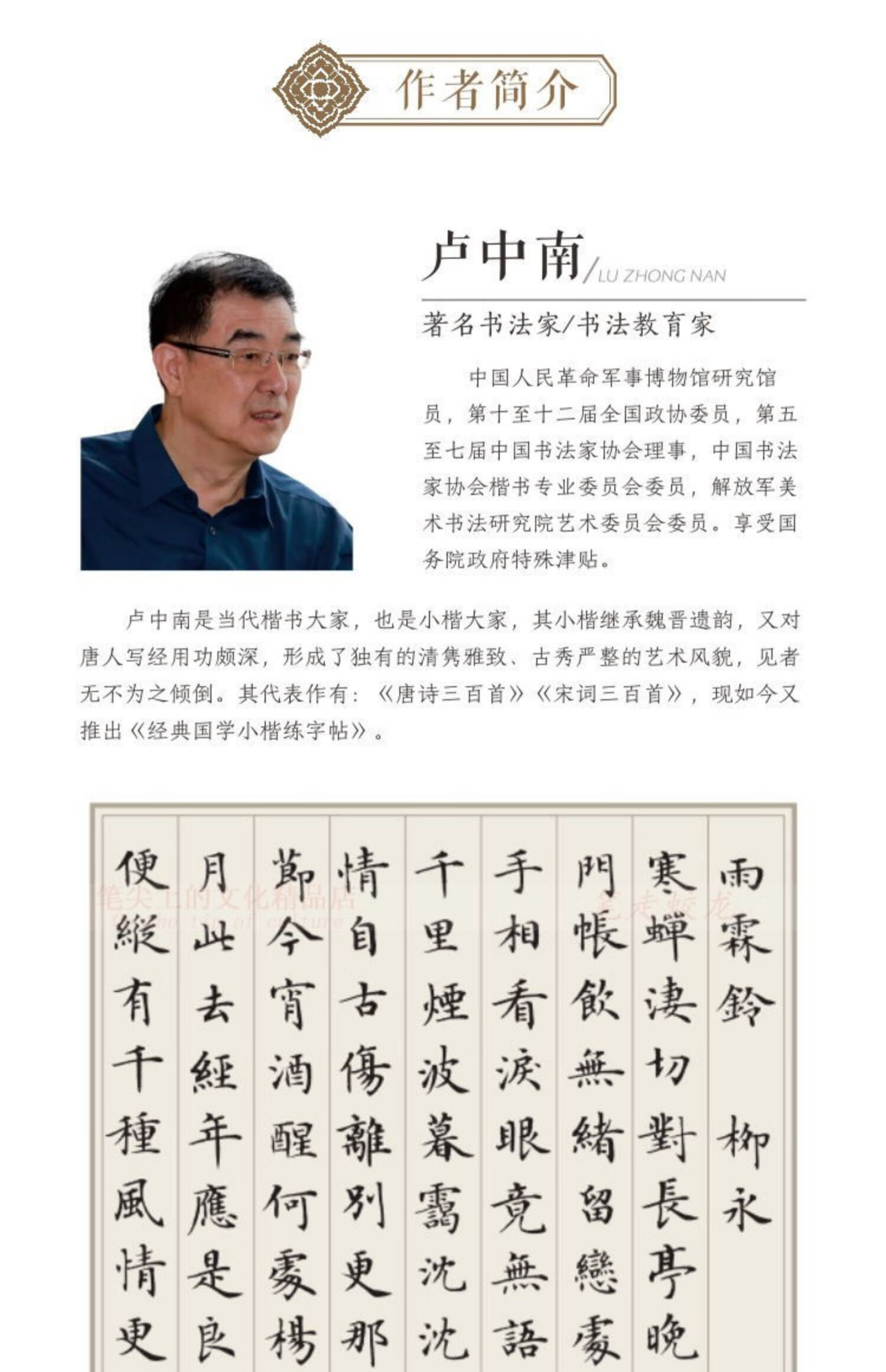 簪花小楷练字帖卢中南楷书手抄唐诗宋词道德经硬笔软笔描红本唐诗三百