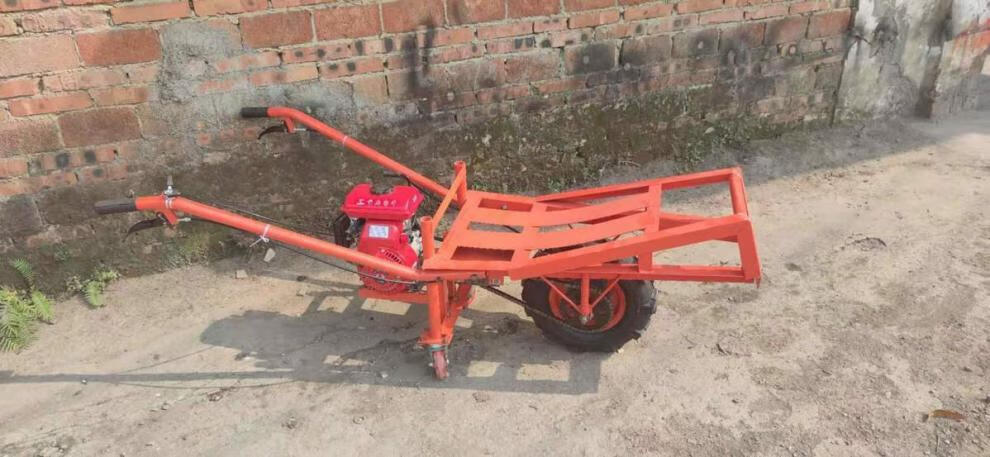 鸡公车汽油机独轮车运输机机动三轮车鸡公车独轮车爬坡机动手推车翻斗