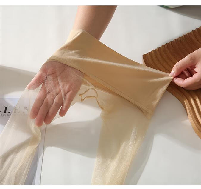 适用于裆部360度无痕无缝开裆丝袜 透明隐形性感免脱开档珠光连裤袜 