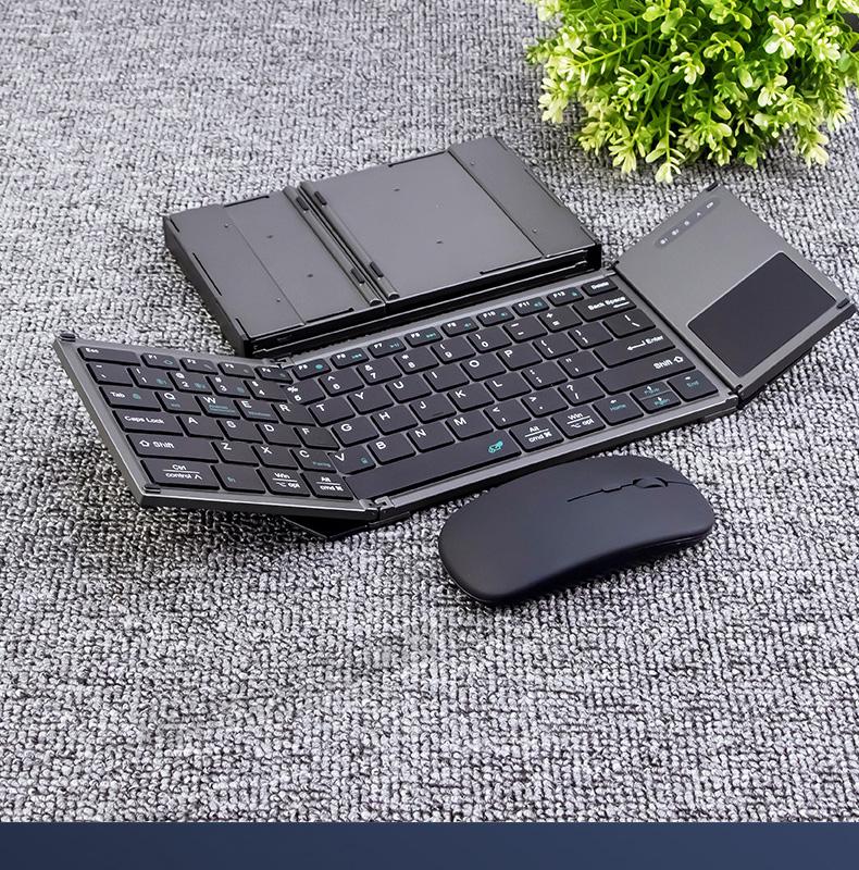 三折叠蓝牙键盘妙控折叠键盘无线24g蓝牙三模适用华为微软ipad苹果mac