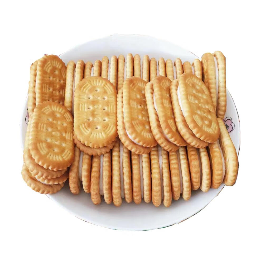 夹心饼干老式四川特产8090童年怀旧传统零食奶油夹心饼3斤装500g3袋