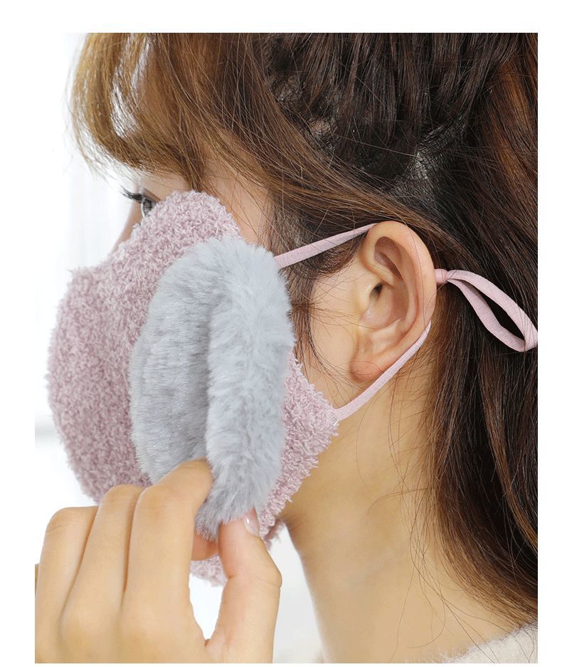 耳罩两用加厚加绒防寒保暖骑行护耳御寒防风防尘面罩耳套冬天款两用