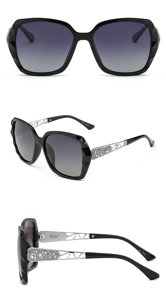 prsr帕莎太阳镜女高清偏光眼镜品牌可配墨镜黑色17款020