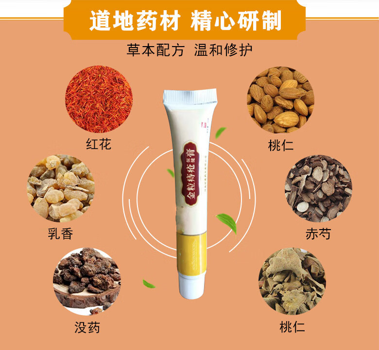 官方妙慈金粒膏本草出血肛周痛疹子大便疼痛红肿金粒痔膏