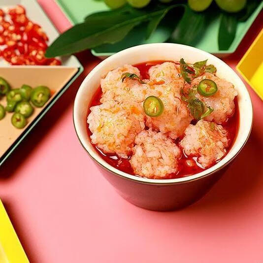 新鲜家用食材青虾滑纯虾滑丸小包装豆捞火锅食材方便涮炸类小吃150g3