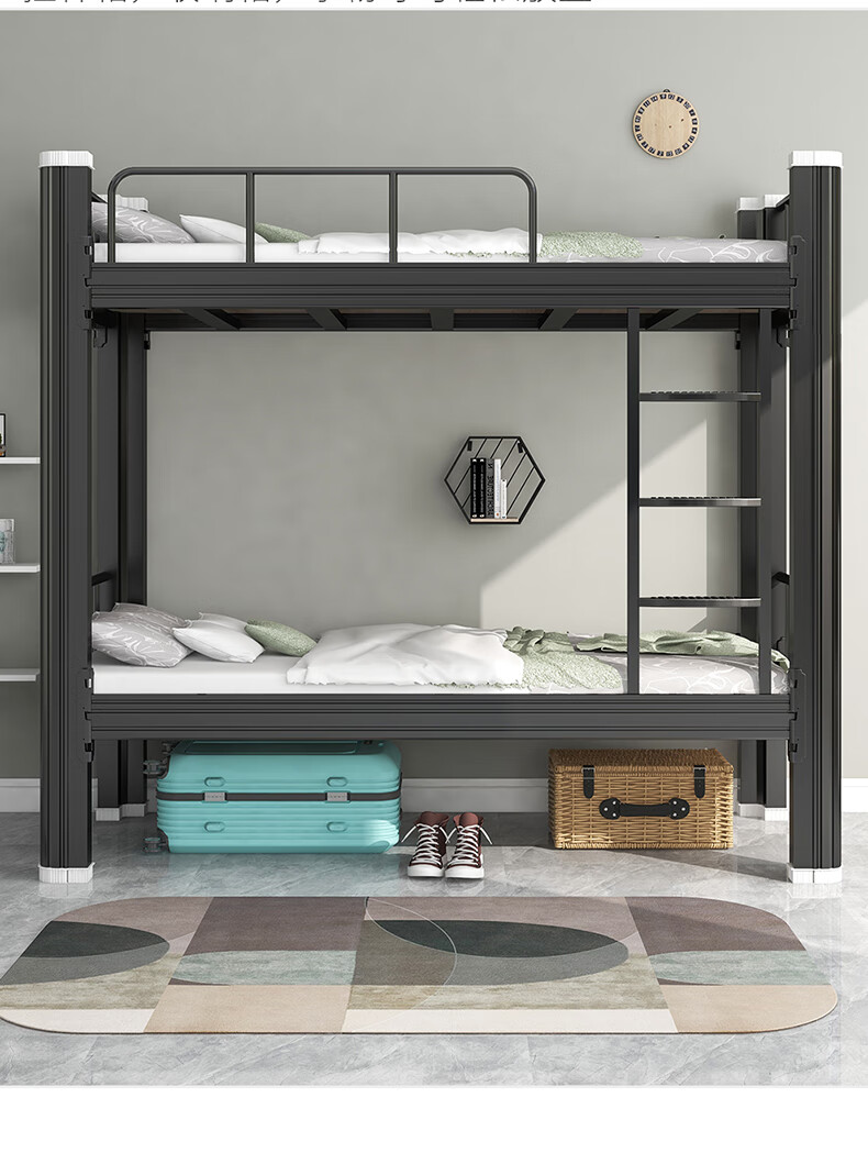 铁艺床带床垫公主床双人床欧式美式简约上下铺床铁架子床铁艺双人床两