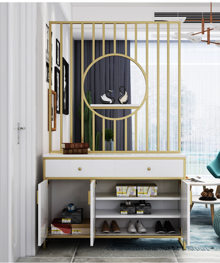 屏风隔断 入户门 隔断墙房间分隔 北欧屏风隔断柜现代简约艺术装饰