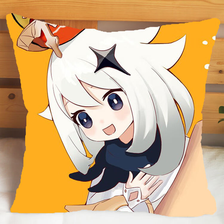 原神周边抱枕派蒙二次元动漫同款靠垫diy创意生日礼物枕头套可拆洗360