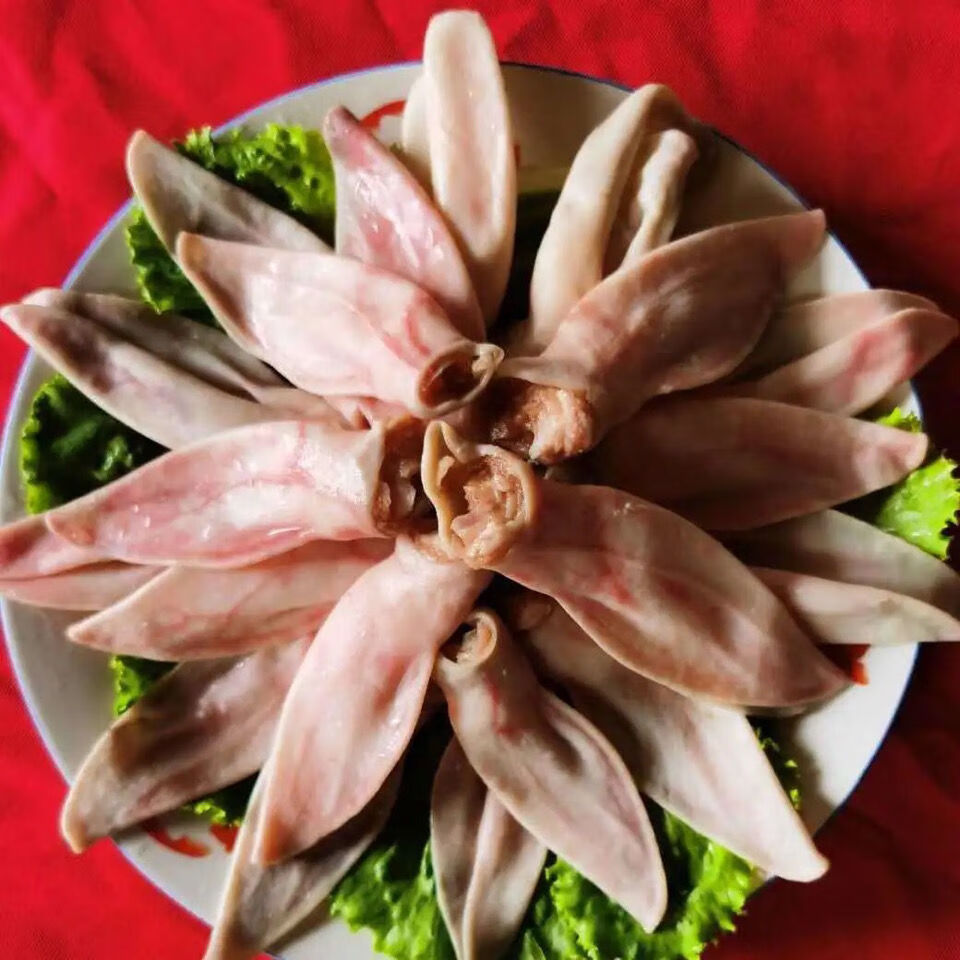 新鲜冷冻去毛兔耳朵无毛兔耳朵烫毛兔子耳朵兔肉类制品2斤4斤装二斤装