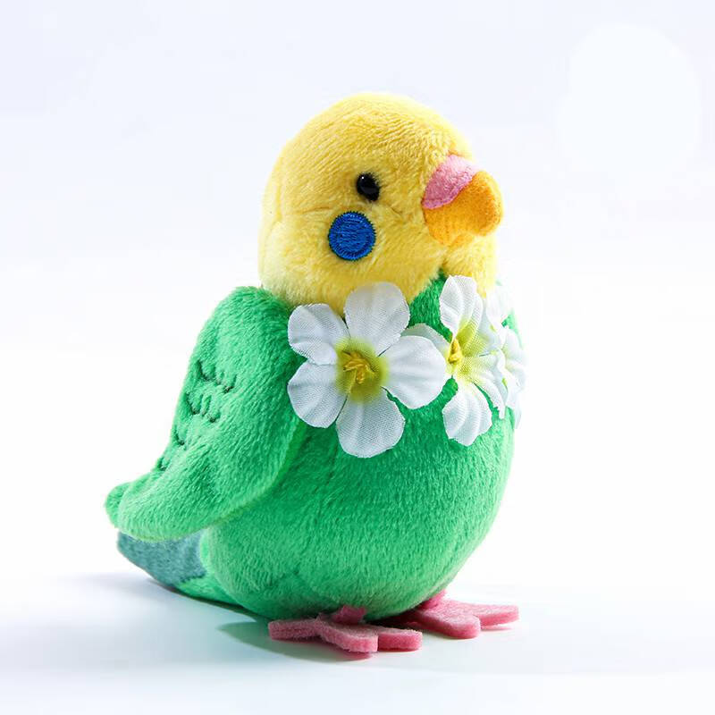 鹦鹉玩偶 可爱黄色玄凤鹦鹉玩偶小鹦鹉挂件公仔仿真动物毛绒玩具模型