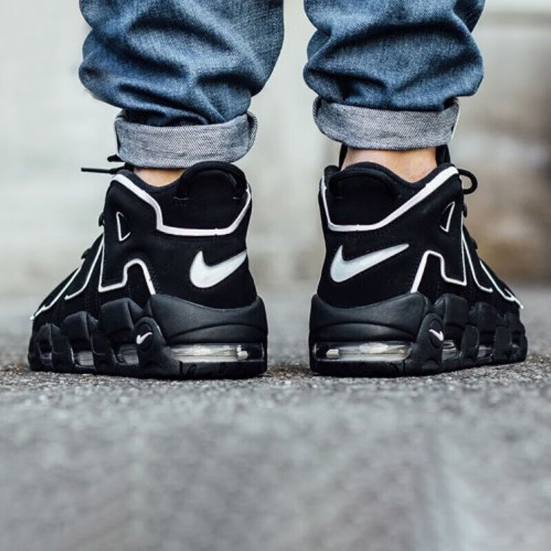 【潮】耐克(nike)男鞋 22新款air more uptempo 皮蓬大air黑白熊猫
