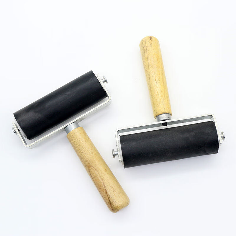 小郎人版画滚筒版画工具版画油墨滚轮滚轴美术滚筒拓印滚画胶辊工具10