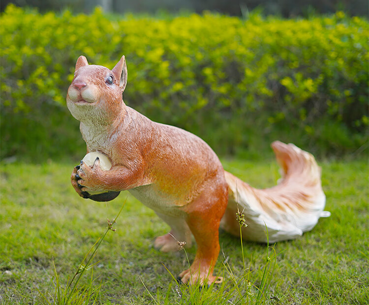 仿真大型松鼠雕塑假的塑料园区景观动物摆件摆设小品模型草坪室外坐