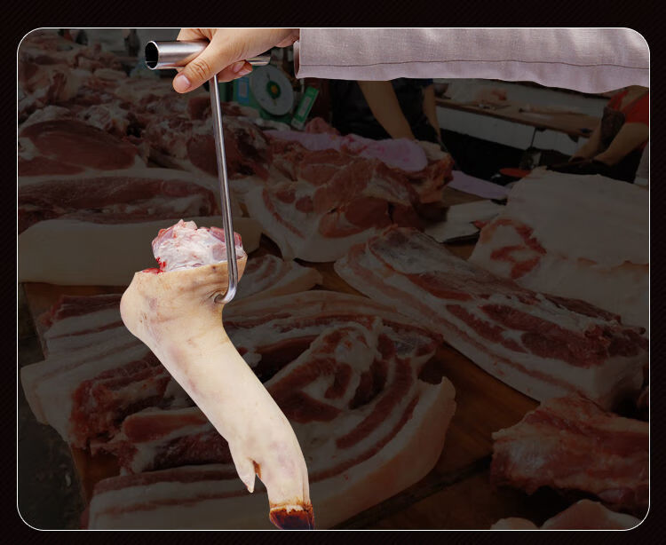 不锈钢丁字钩杀猪勾子t型猪肉钩手拉钩牛羊肉钩肉钩子屠宰钩拖钩丁字