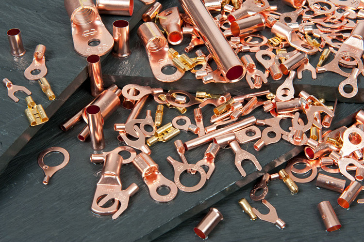 凯之讯sv353叉形绝缘接线端头yf冷压线鼻子开口压接4平方接头紫铜插片