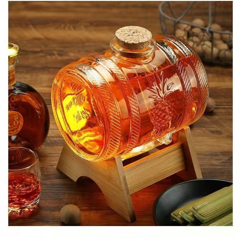 泡酒玻璃瓶带龙头可乐桶泡酒壶红酒洋酒白酒果汁可乐啤酒桶家用卧式