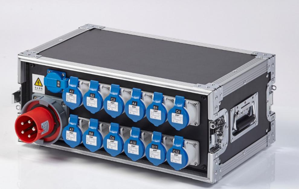 富歌12路电源箱工业插电源柜led屏演出配电箱航空插舞台直通箱瓷炫瓷