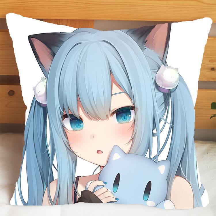 贝兰蓓儿猫羽雫抱枕猫耳娘二次元周边卡通靠垫男女朋友