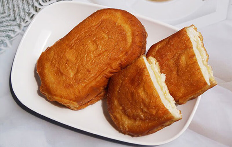 老式三明治面包奶油夹心早餐糕点80后怀旧儿时油炸面包零食整箱批l1