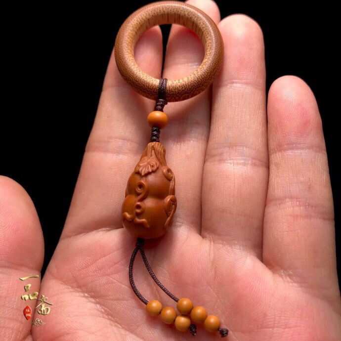 默研橄榄核单籽核雕单颗手链吊坠文玩葫芦挂件玉竹手把件雕刻手串配饰