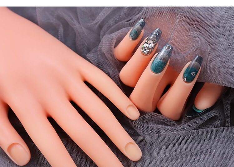 美甲工具假手 美甲练习手模可插假指甲片初学者学习指甲油胶展示仿真