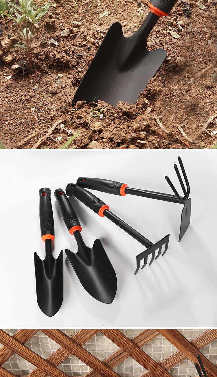 园艺小铲子种花工具家用种菜栽养花多肉铲户外铲土铁锹铲锄头除草 胶
