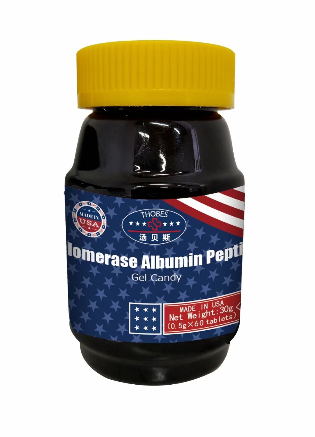 6瓶端粒多肽美国进口汤贝斯端粒多肽酵母β葡聚糖端粒