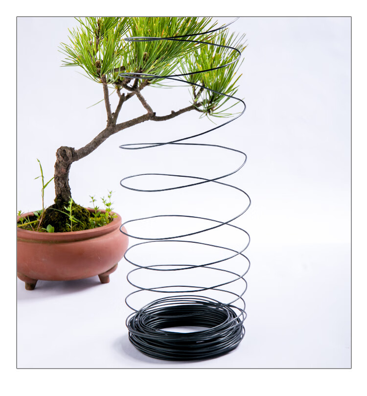 铝丝蟠扎定型用盘扎丝软铝丝线盆景铝线造型制作专用黑吕铁丝园艺