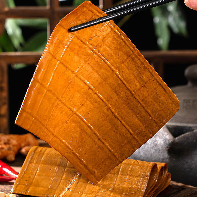 四川特产五香牛皮豆干烧烤火锅卤豆腐皮千张薄片凉拌菜串串魔芋片