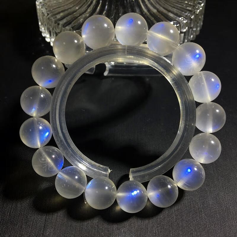 廷艳冰种蓝月光石手链送朋友奶油体月光石手链女实用日光石情侣饰品