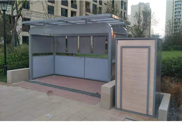 定制垃圾桶垃圾分类亭房屋雨棚回收站收集亭不锈钢小区四分类户外mdng