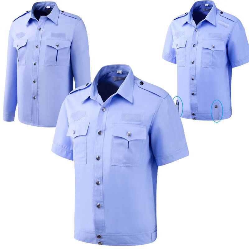 警辅夏季执勤服短袖衬衣男长衬衫外套半袖夹克款春秋保安工作服交通警