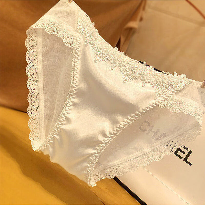 13条内裤女性感迷人蕾丝低腰透气网纱女士三角短裤头新款一条装肤色