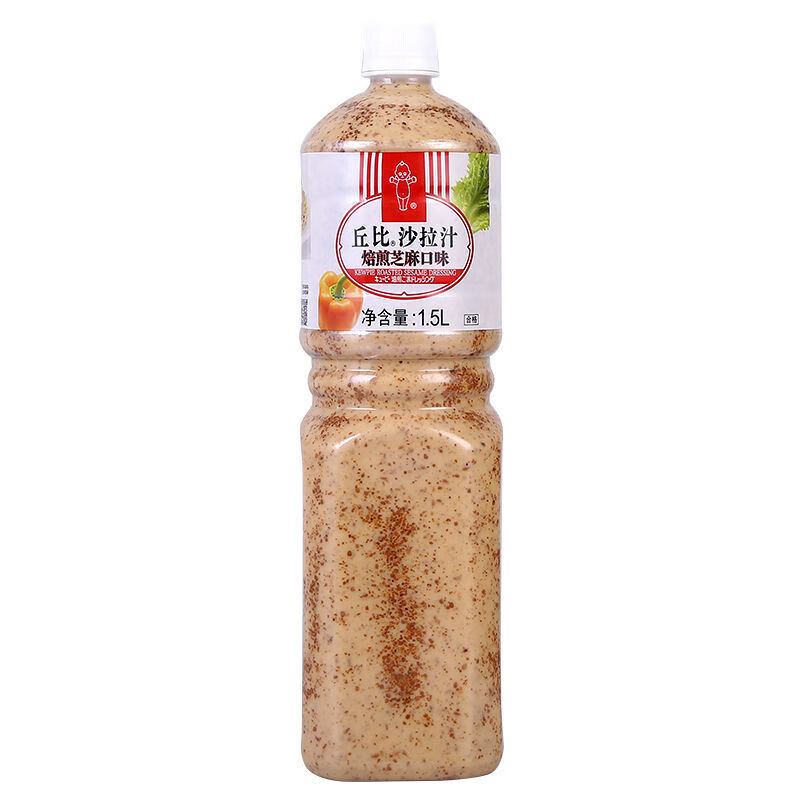 丘比沙拉汁焙煎芝麻口味15l日式油醋汁芝麻沙拉酱拌蔬菜水果拌面烤肉