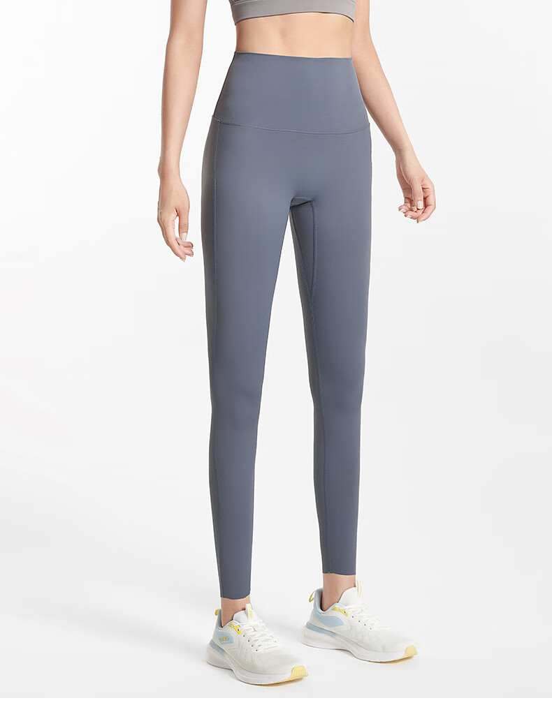 瑜伽裤女高腰提臀紧身裤裸感健身裤外穿运动裤秋y1w140624松霜灰xl