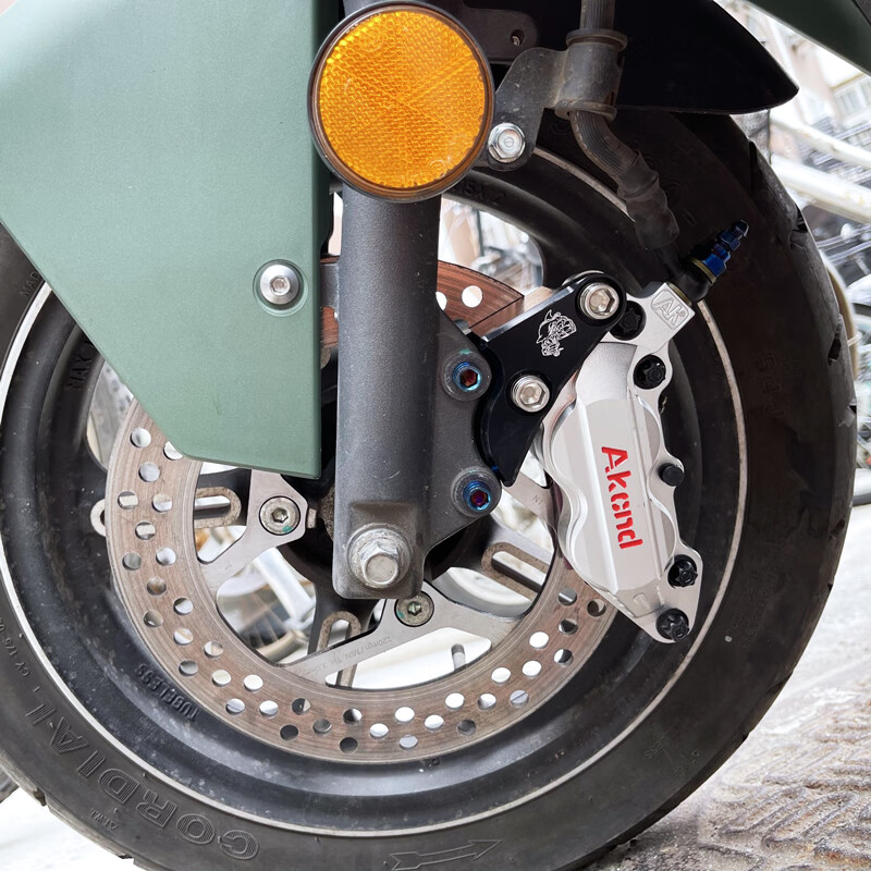 九号e200p改装 ak大鲍鱼卡钳改装小牛uqi ab n1s刹车d5下泵碟刹雅迪g5