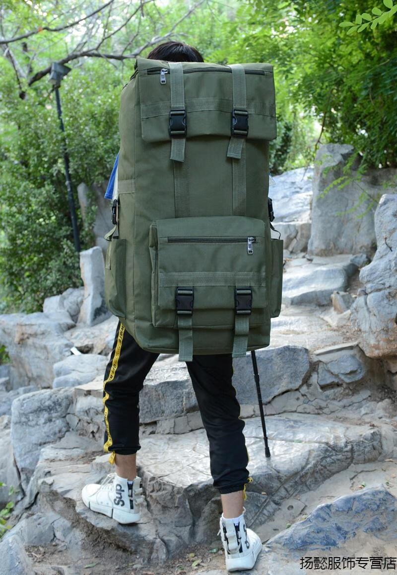 袋鼠打工包帆布民工行李包大容量超大背包特大双肩包男士加厚旅行书包