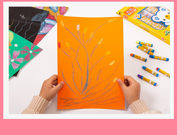 8k4k16k彩砂纸 彩色砂沙画纸儿童创意美术涂鸦油画棒蜡笔绘画彩纸asns