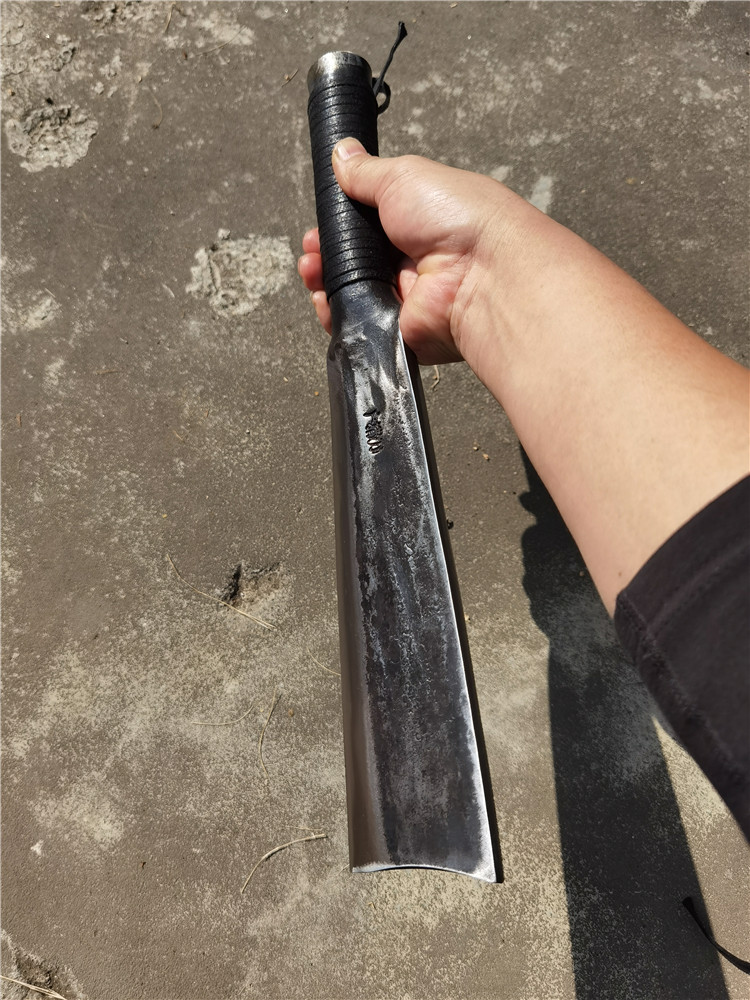 户撒阿昌柴刀手工锻打劈柴开路镰竹园林刀多功能野营户外农用刀具