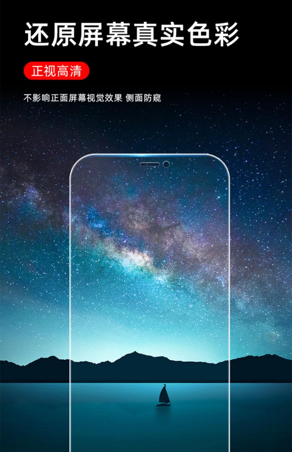 huahuake蘋果13鋼化水凝膜iphone13pro防窺膜max手機膜mini防摔保護