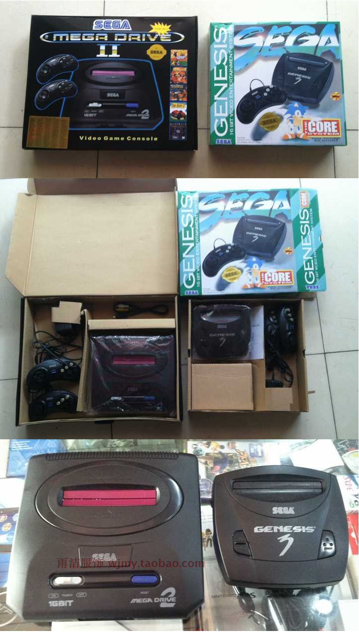 世嘉游戏卡带md迷你3代16位家用插黑卡带6键手柄老电视三人格斗街霸10