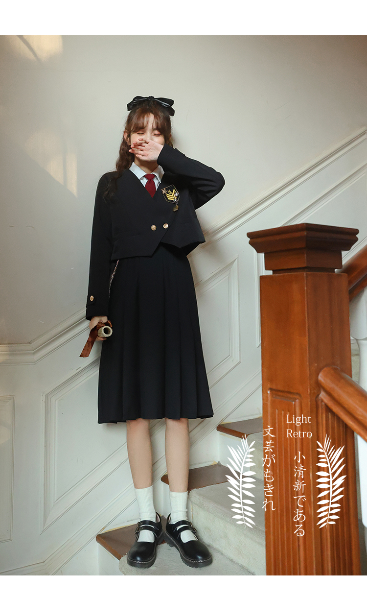 jk制服秋冬季套装日系护奶裙小个子女生学院风jk半身裙裙学生班服西装