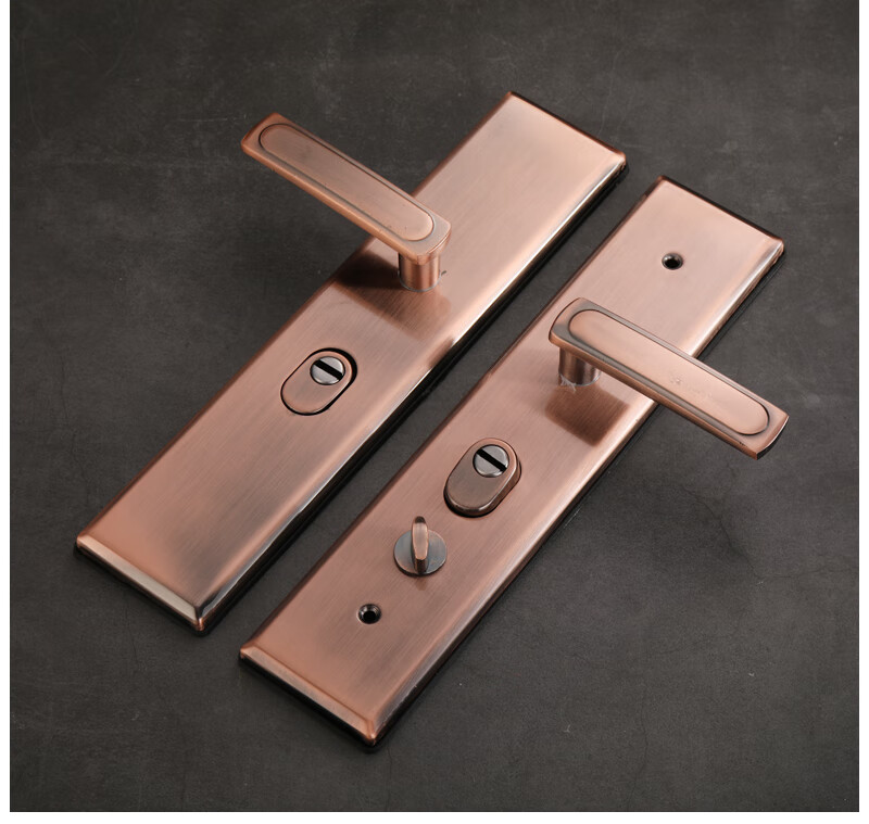 防盗门锁套装家用通用型入户门锁木门锁面板把手双开大门机械锁具双