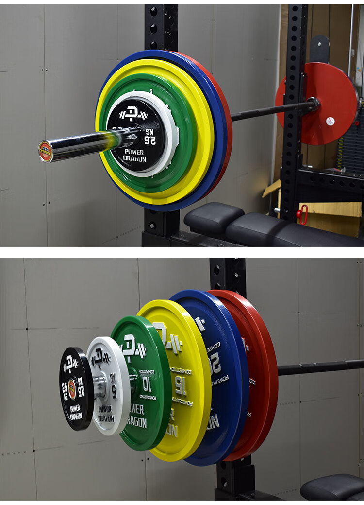 杠铃片 p赛级力量举杠铃片健身训练商用配重片举重器材彩色大薄奥片