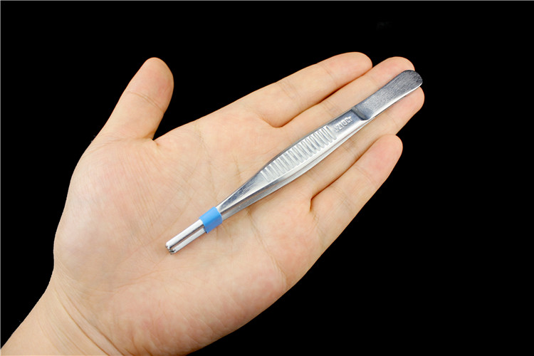 jz上海医疗器械厂金钟外科手术器械组织镊2x34有钩镊多齿镊子皮肤缝合