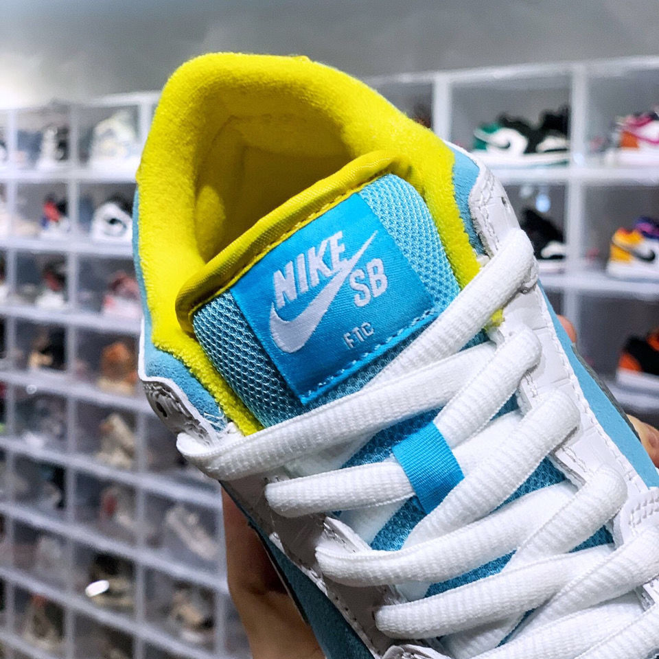 纯元dunk low pro qs"lag pulse"菱格白银冰蓝低帮休闲滑板鞋 7687-40