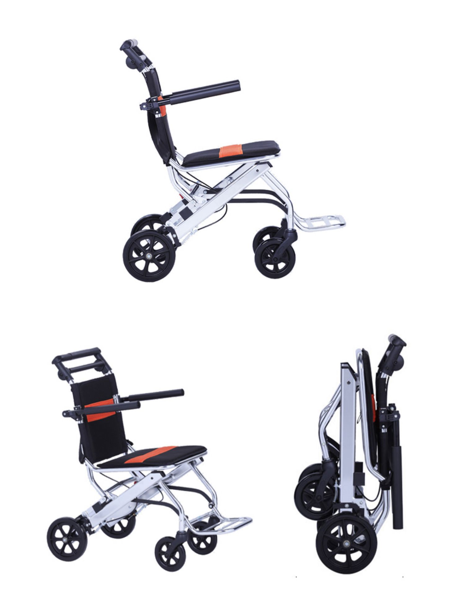 安甲轮椅折叠轻便小型手推车老年超轻便小简便携式飞机旅行40cm座宽